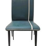 Comedor Tulip Redondo 90cm + 4 Sillas Capitones Azul 5 Redonda BN Capitone 4