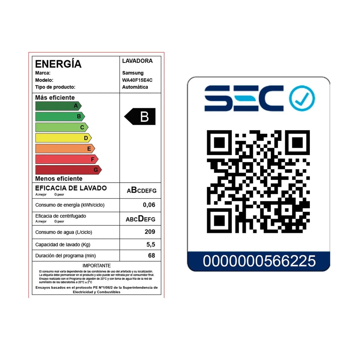 Samsung WA40F15E4CZS 15KG - 12 Samsung WA40F15E4CZS 15KG 12