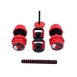 Set Mancuernas 20 Kg Barra Rusa Kettlebell Premium 5 Set 20kg Rojas 6