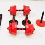 Set Mancuernas 20 Kg Barra Rusa Kettlebell Premium 4 Set 20kg Rojas 8