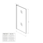 Mampara Fija 70 x 185 cm Vidrio Templado STRETTO 5 Stretto Fija 700x800x6mm 4