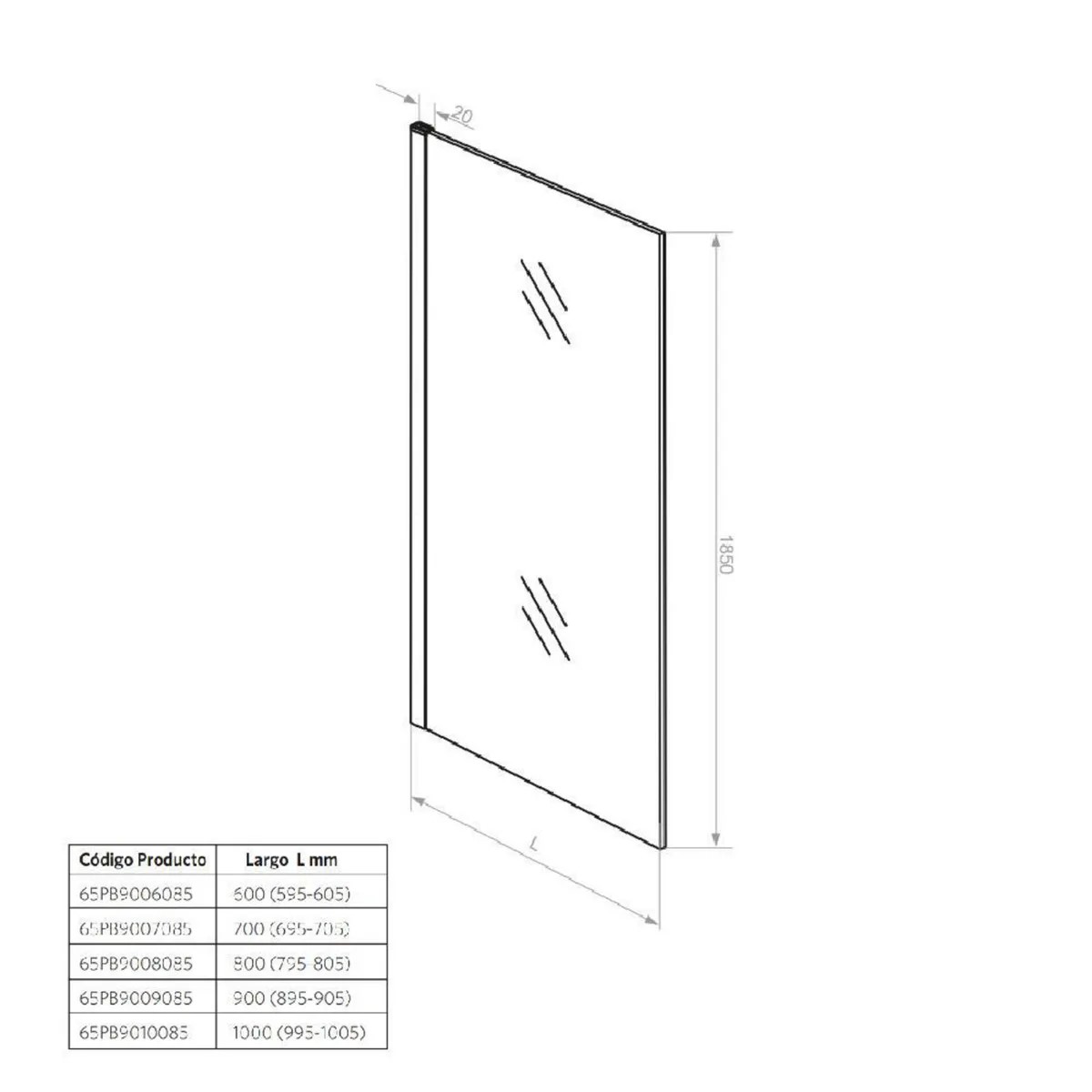 Stretto Fija 700x800x6mm - 4 Stretto Fija 700x800x6mm 4