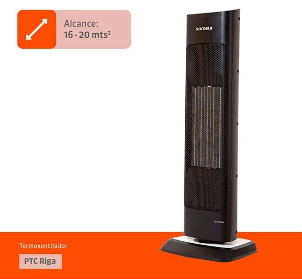 Termoventilador Somela 2000w Ptc Riga Color Negro